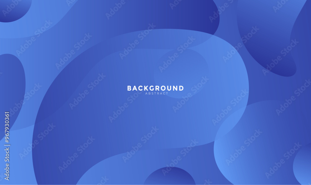 Abstract gradient fluid background with geometric shapes element, Blue gradient banner