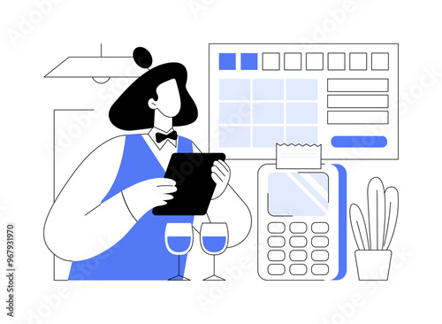 POS software isolated cartoon vector illustrations.