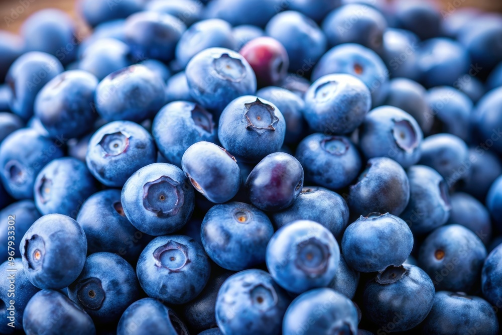 A handful of blueberries in hands A handful of blueberries in hands