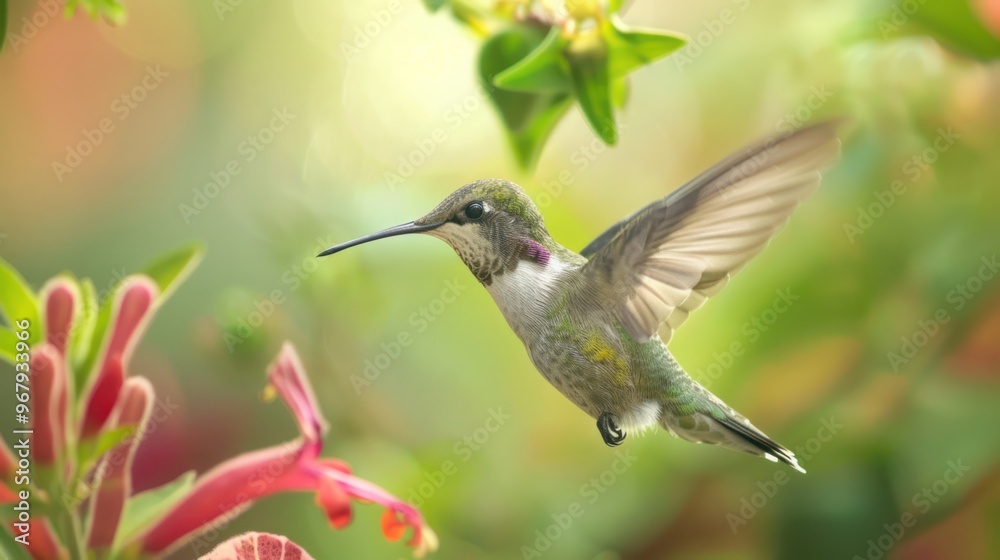 Naklejka premium Hummingbird in Flight