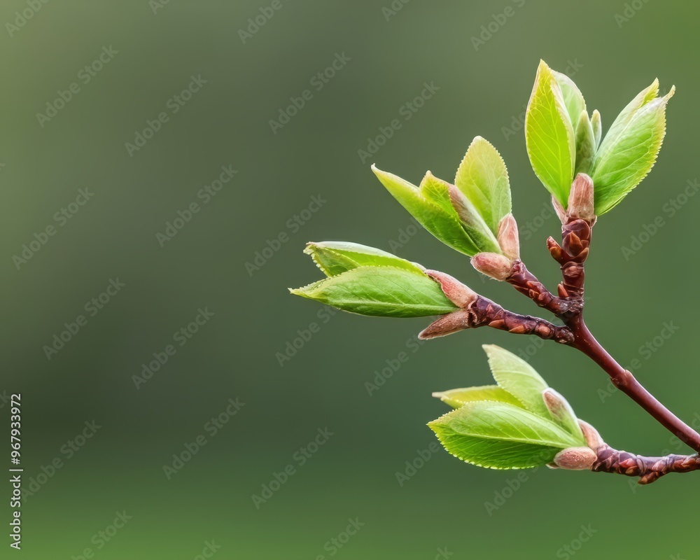 Close-up of fresh green leaves on a branch, symbolizing renewal and growth in nature's vibrant ecosystem. Close-up of fresh green leaves on a branch, symbolizing renewal and growth in nature's vibrant ecosystem.