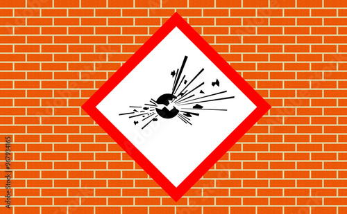 Explosive CLP sign on a wall photo