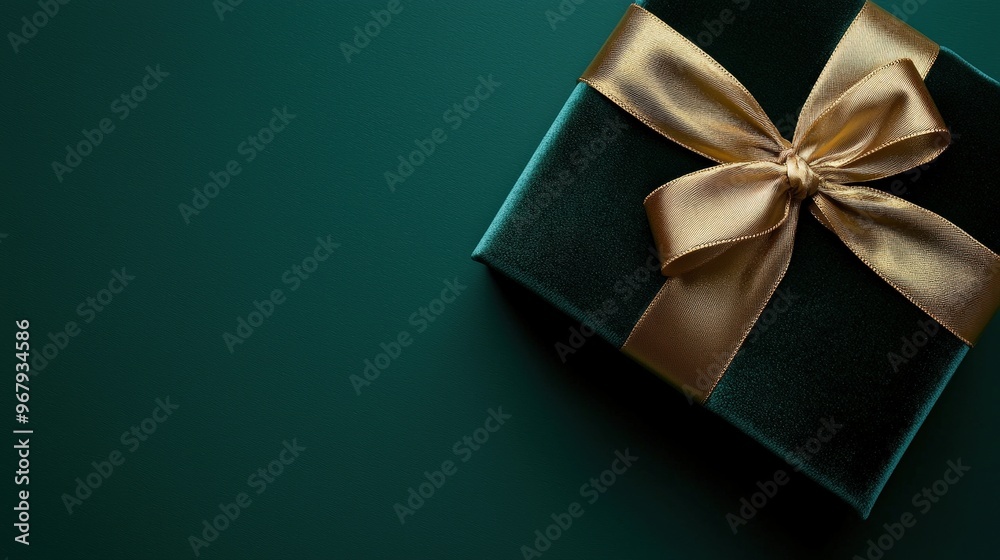 Luxurious Velvet Green Gift Box with Gold Ribbon for High-End Promotions and Gifts Luxurious Velvet Green Gift Box with Gold Ribbon for High-End Promotions and Gifts