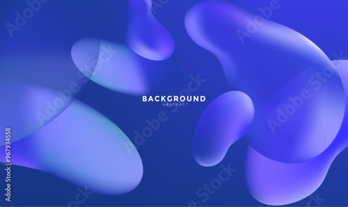 Abstract fluid wave color pattern of neon color liquid gradient background with modern geometric, Blue gradient background