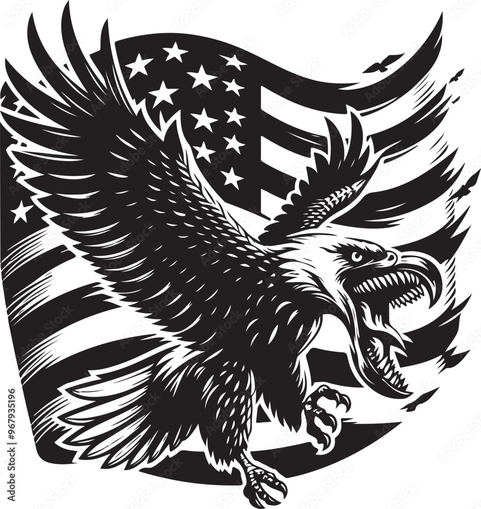 Obraz premium American flag vector art, American flag illustration, graphics American flag icon