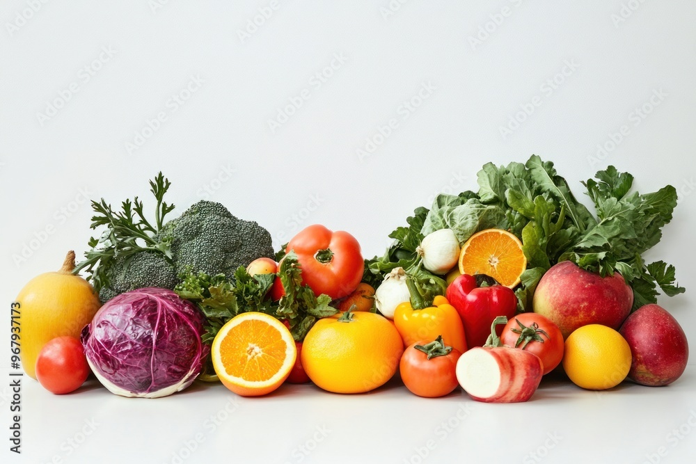 A Vibrant Array of Fresh Fruits and Vegetables A Vibrant Array of Fresh Fruits and Vegetables