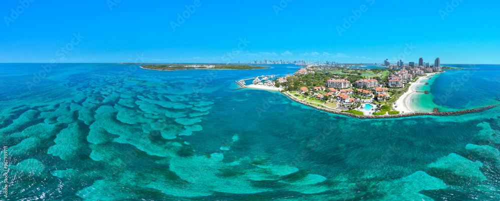 Fisher Island, Miami Beach panorama photo Fisher Island, Miami Beach panorama photo