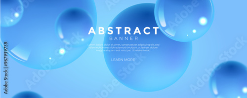 Abstract blue background with circles and gradient
