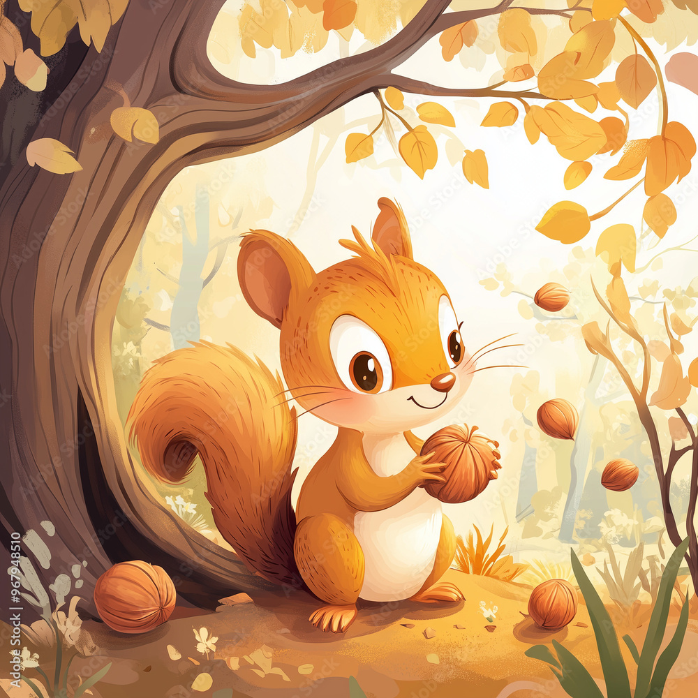 squirell with nuts on the tree squirell with nuts on the tree