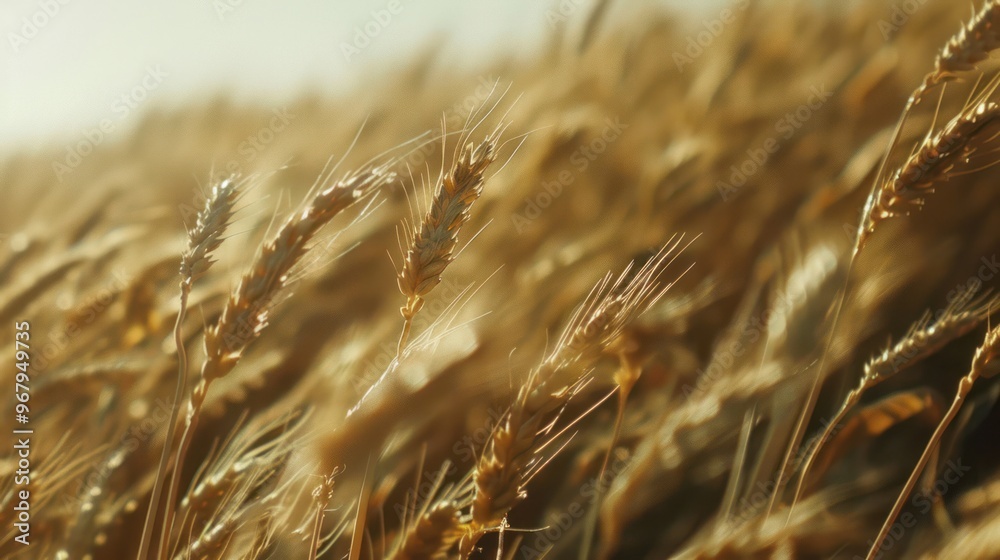 Fototapeta premium Golden Wheat Field in Summer Sun