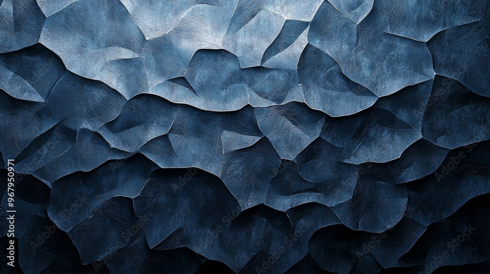 Fototapeta premium Blue Cracked Surface