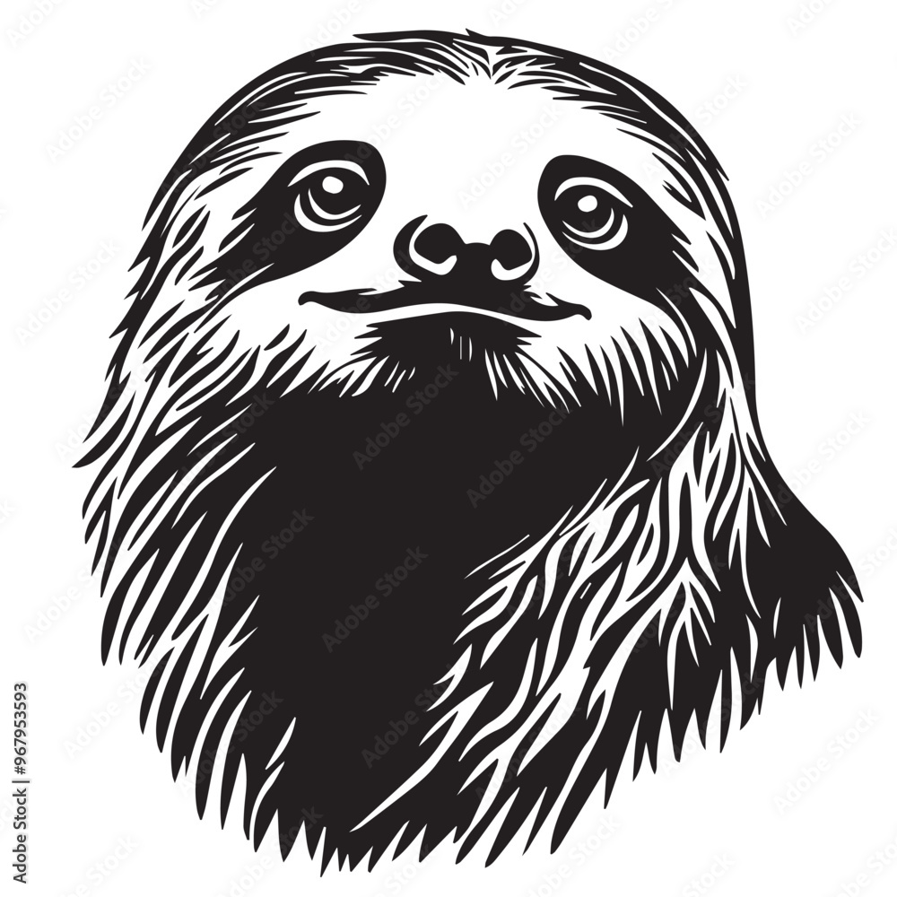 Sloth in cartoon, doodle style . Image for t-shirt, web, mobile apps and ui. Isolated 2d vector illustration in logo, icon, sketch style, Eps 10, black and white. AI Generative Sloth in cartoon, doodle style . Image for t-shirt, web, mobile apps and ui. Isolated 2d vector illustration in logo, icon, sketch style, Eps 10, black and white. AI Generative