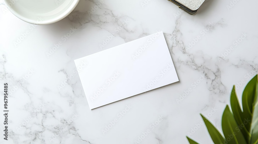 Minimalist blank ID card mock-up on marble texture, elegant and clean, perfect for corporate branding Minimalist blank ID card mock-up on marble texture, elegant and clean, perfect for corporate branding