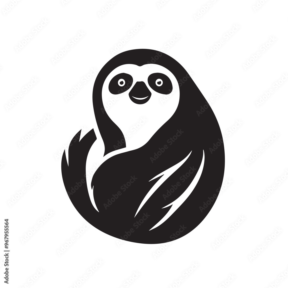 Sloth in cartoon, doodle style . Image for t-shirt, web, mobile apps and ui. Isolated 2d vector illustration in logo, icon, sketch style, Eps 10, black and white. AI Generative Sloth in cartoon, doodle style . Image for t-shirt, web, mobile apps and ui. Isolated 2d vector illustration in logo, icon, sketch style, Eps 10, black and white. AI Generative