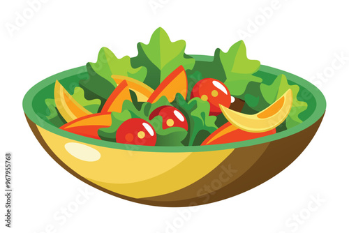 Chilean salad vector illustration on white background.