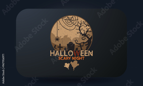Halloween Scary Night T-shirt Design
