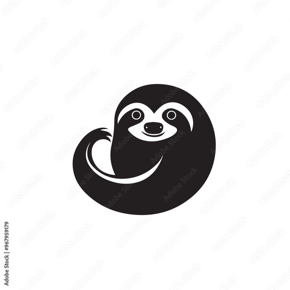 Sloth in cartoon, doodle style . Image for t-shirt, web, mobile apps and ui. Isolated 2d vector illustration in logo, icon, sketch style, Eps 10, black and white. AI Generative Sloth in cartoon, doodle style . Image for t-shirt, web, mobile apps and ui. Isolated 2d vector illustration in logo, icon, sketch style, Eps 10, black and white. AI Generative