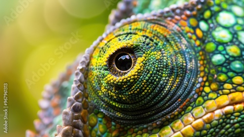 Close-up of a Chameleon's Eye