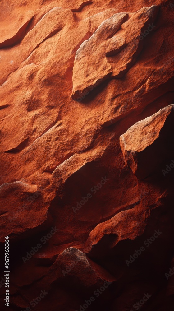 A close-up view of rugged red rock surface showcasing texture, depth, and natural beauty, ideal for backgrounds or nature projects. A close-up view of rugged red rock surface showcasing texture, depth, and natural beauty, ideal for backgrounds or nature projects.