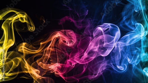 Abstract Colorful Smoke Art