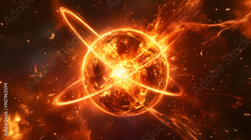 Cosmic Inferno: A Solar Flare Eruption..