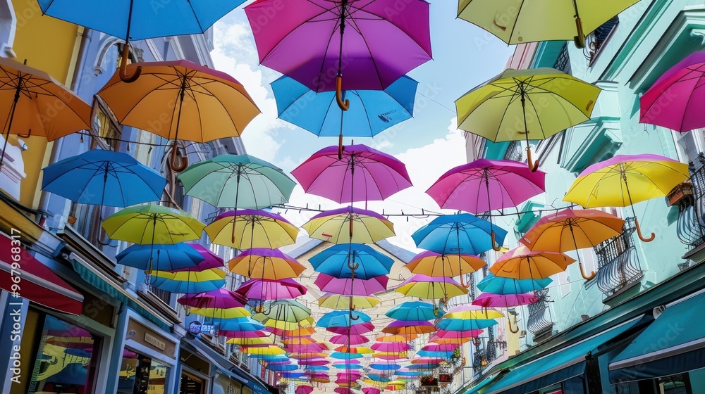 Colorful Umbrellas Street Art Colorful Umbrellas Street Art