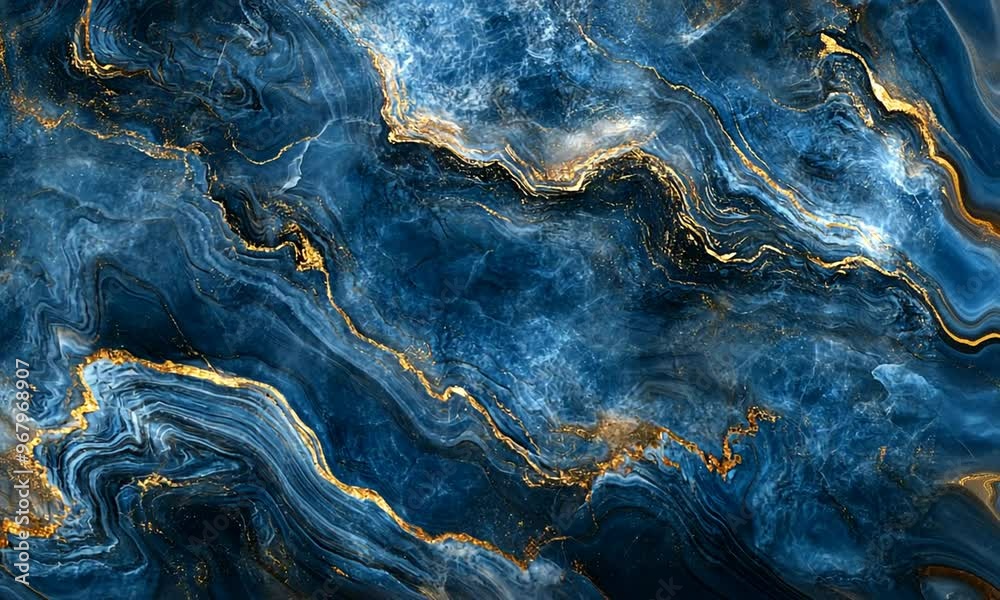 Abstract Blue and Gold Marble Texture Abstract Blue and Gold Marble Texture