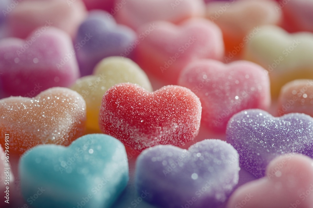 Close-up of candy hearts Close-up of candy hearts