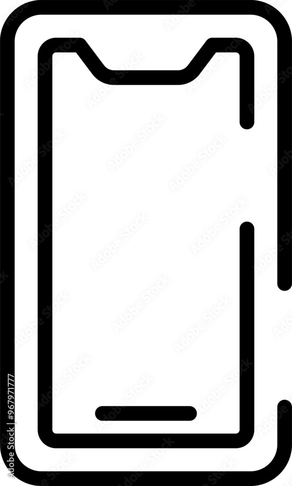 Rounded Stroke Smartphone Icon Rounded Stroke Smartphone Icon
