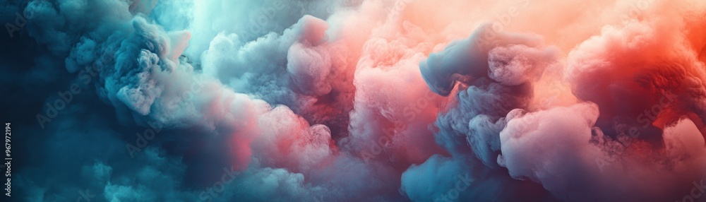 Abstract Blue and Pink Swirling Smoke Clouds Abstract Blue and Pink Swirling Smoke Clouds