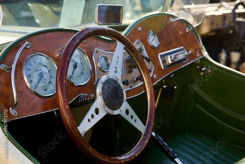 1950s classic collector car dashboard details photo