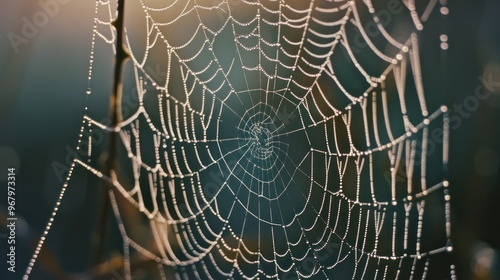 Dewdrops on a Spider Web
