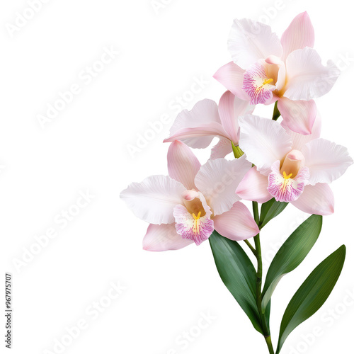 Beautiful pink orchids with delicate petals, perfect for adding a touch of elegance and nature to any design.