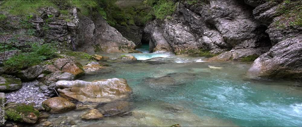 Crystal clear waters of the Dolomites, a journey into turquoise -Anamorphic len Crystal clear waters of the Dolomites, a journey into turquoise -Anamorphic len
