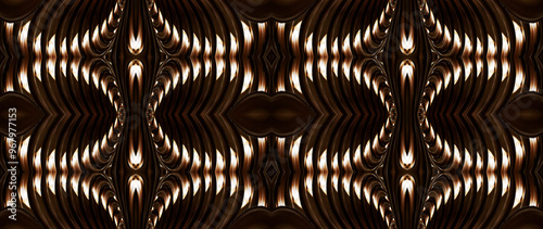 Golden brown graphic illustration in beauty texture II