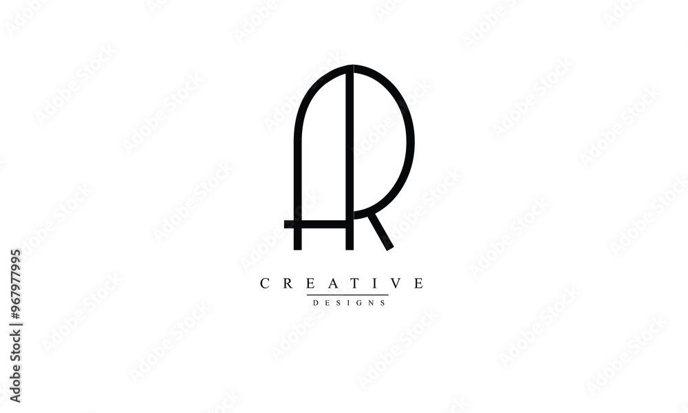 Alphabet letters Initials Monogram logo AR RA A R Alphabet letters Initials Monogram logo AR RA A R