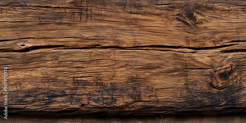 Seamless wide wood board with imperfections and aged wood texture pattern. Rustic oak beam for Christmas decorations and copy space text