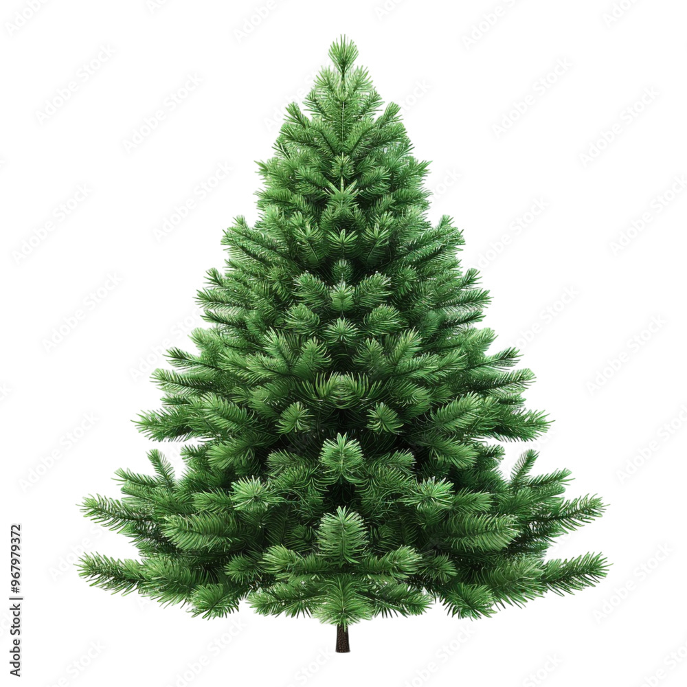 Fototapeta premium Lush Green Christmas Tree | Perfect for Holiday Decorations and Festive Setups