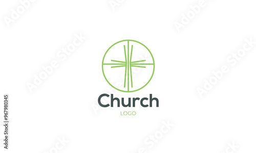 Free Download Church emblem featuring Christian symbols, including the cross of our Lord and Saviour, Jesus Christ - GFXLoad