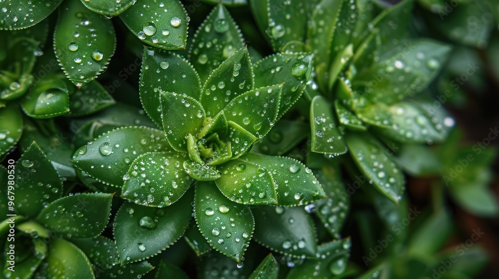 Dewy Succulent Leaves Dewy Succulent Leaves
