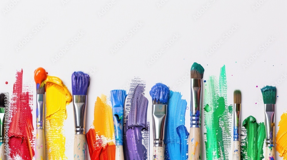Rainbow Paintbrushes Rainbow Paintbrushes