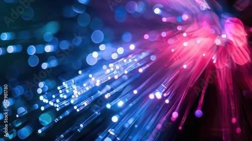 Abstract Fiber Optic Lights