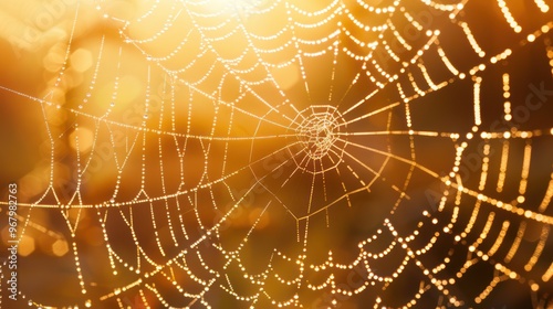 Spider Web Dew Drops
