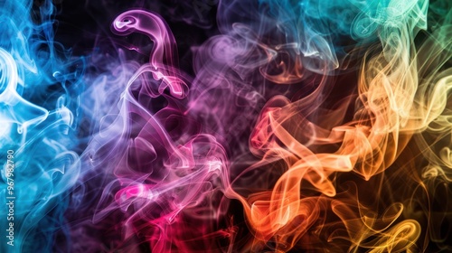 Abstract Colorful Smoke Background
