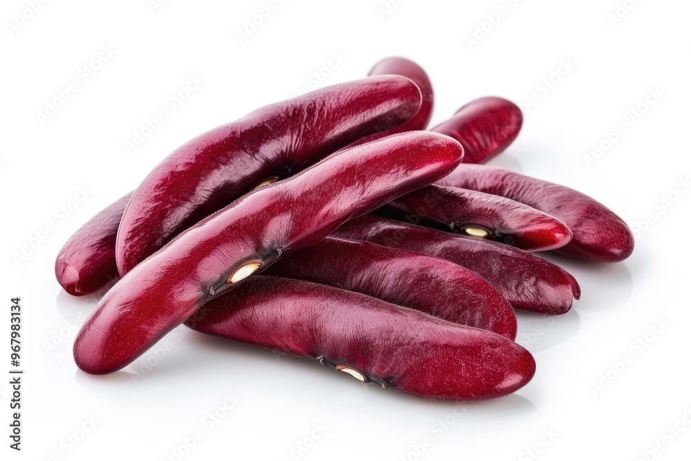 A pile of red beans on a white surface A pile of red beans on a white surface