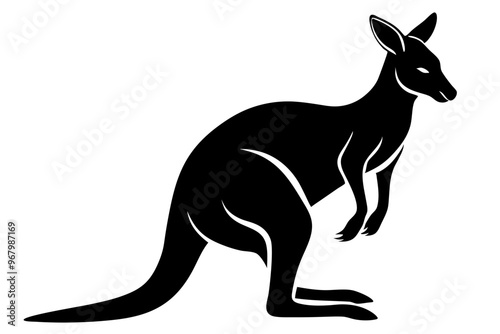 cangaroo icon silhouette ,cangaroo animal white background