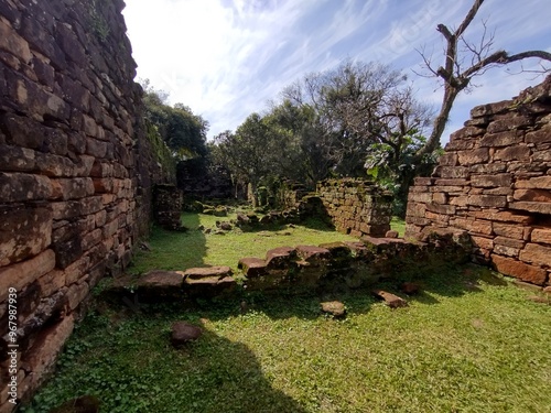 the ruins of the castle in the country
