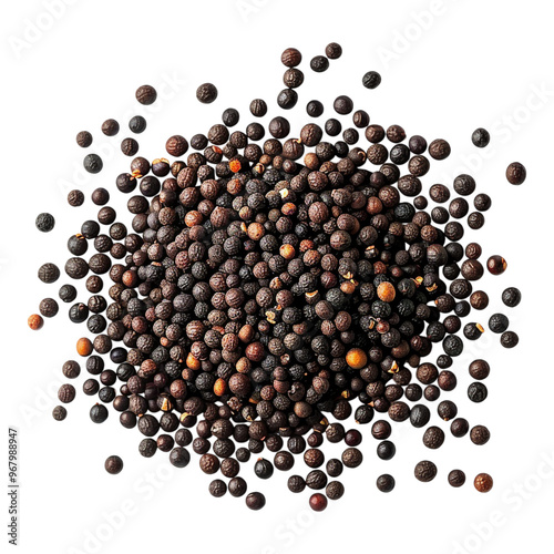 Whole Black Peppercorns Isolated on White | Essential Spice for Seasoning and Cooking