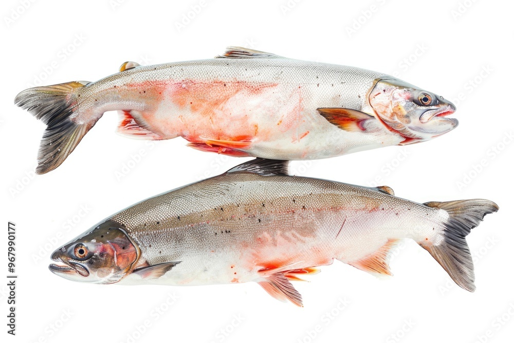 Two fish swimming together, illustration or design concept Two fish swimming together, illustration or design concept