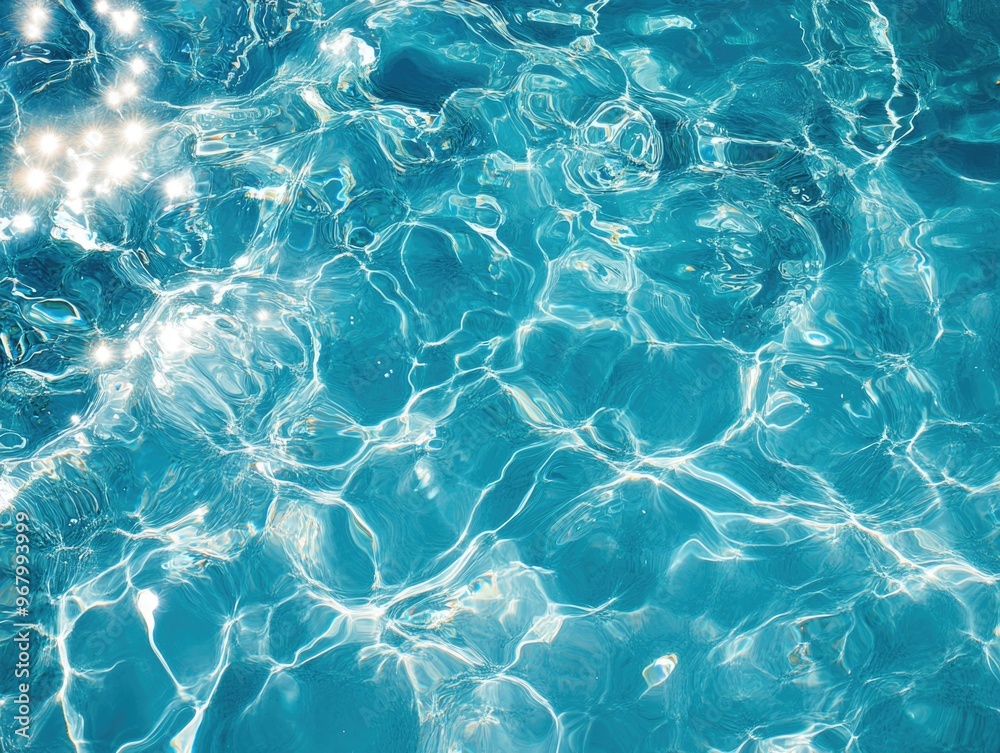 Obraz premium This is a picture of clear, blue swimming pool water taken on a sunny day.